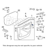 Rexka 25 piece Toyota door trim clips — view 6
