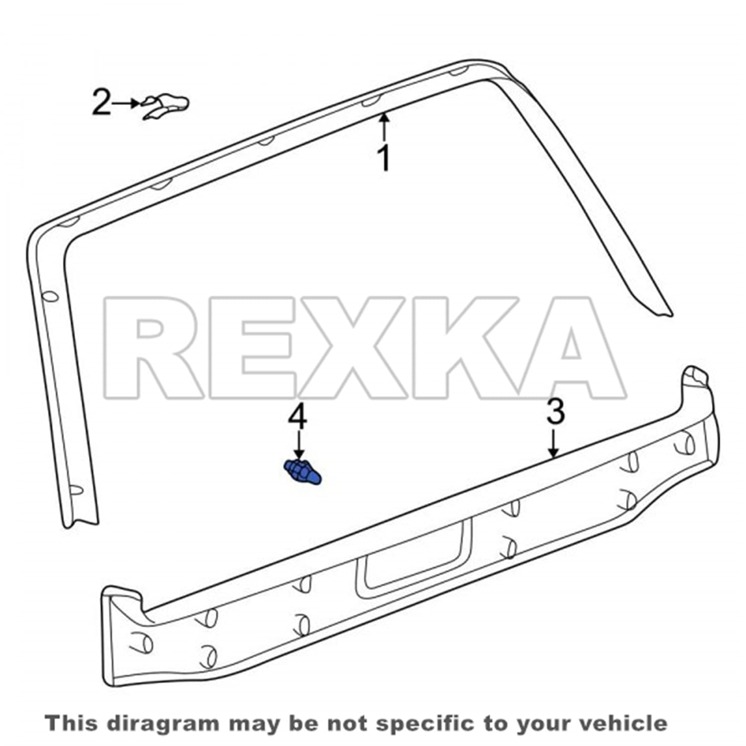Rexka 25 piece Toyota door trim clips — view 7