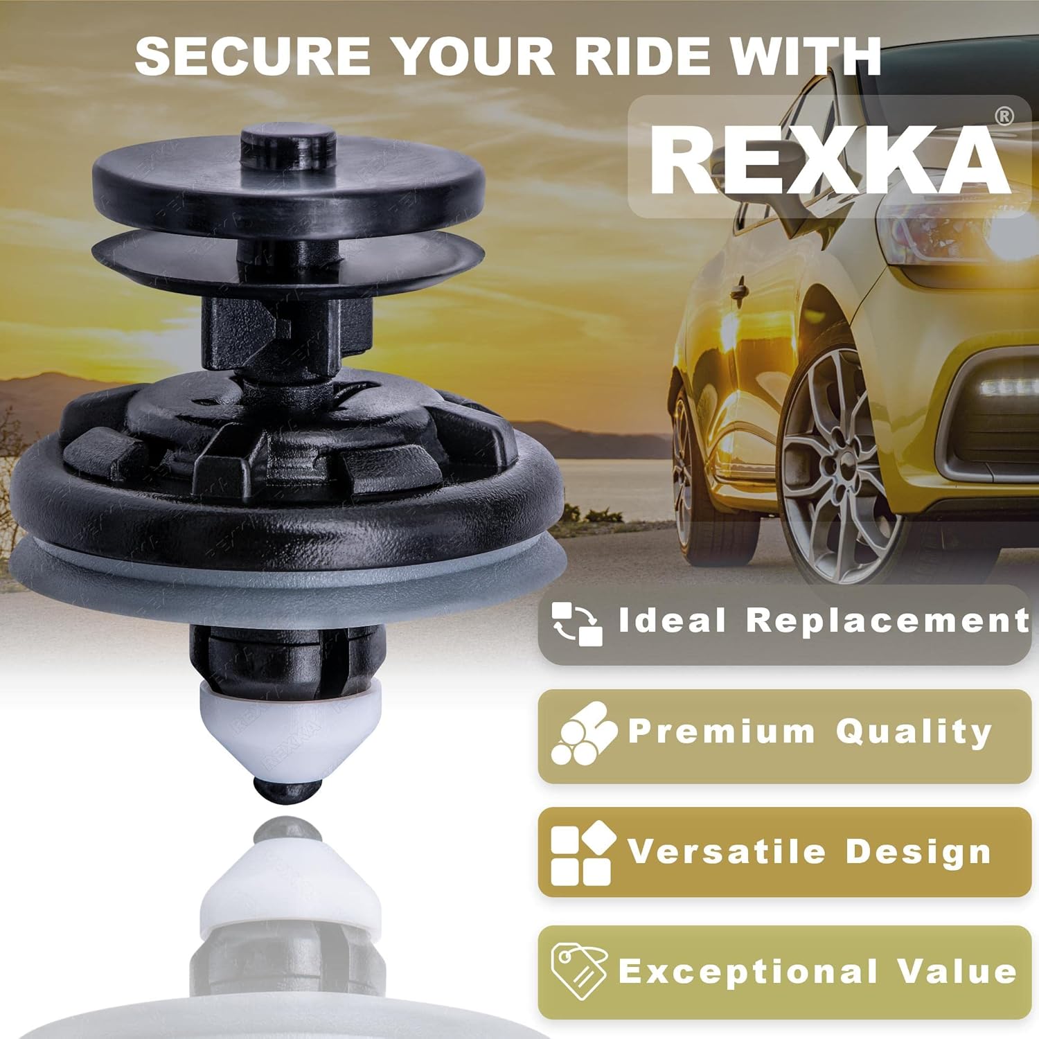 Rexka 15 piece VW Audi door panel clips — view 5