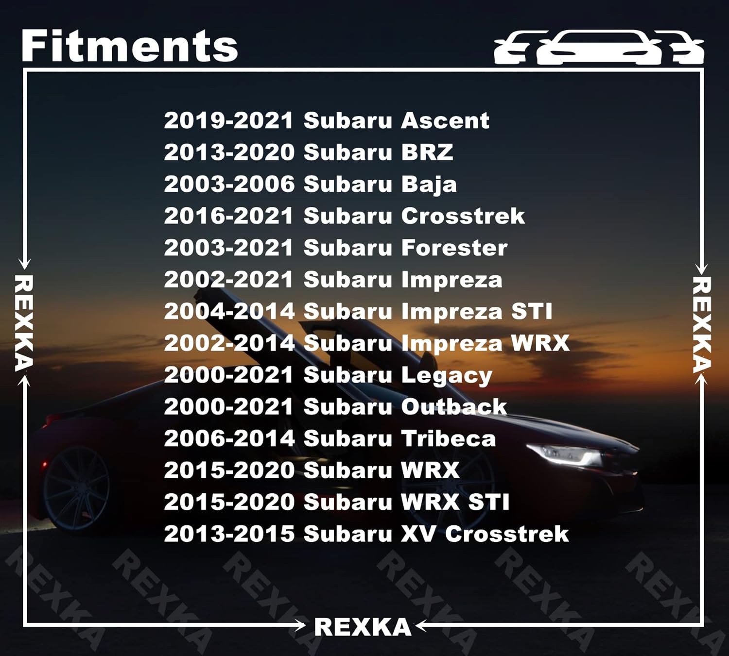Rexka 40 piece Subaru grille clips — view 4