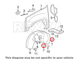 Rexka 30 piece GM fender liner clips — view 7