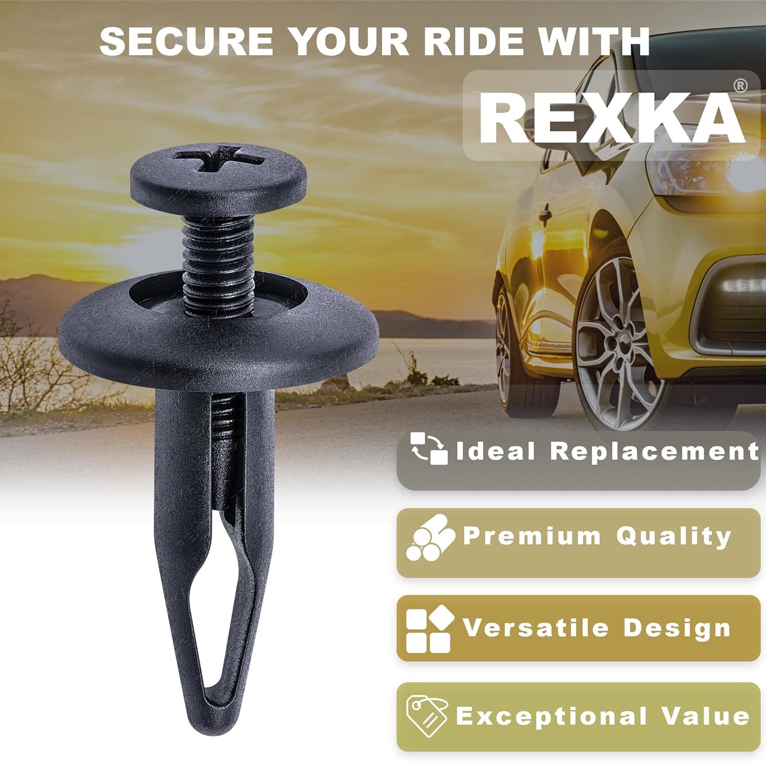 Rexka 30 piece GM Ford radiator shroud clips — view 5