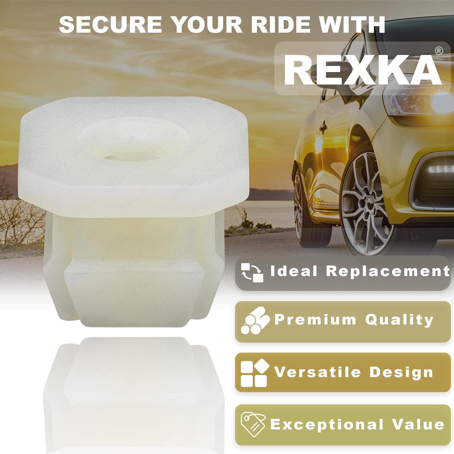 Rexka 50 piece GM grille retainer nuts — view 4