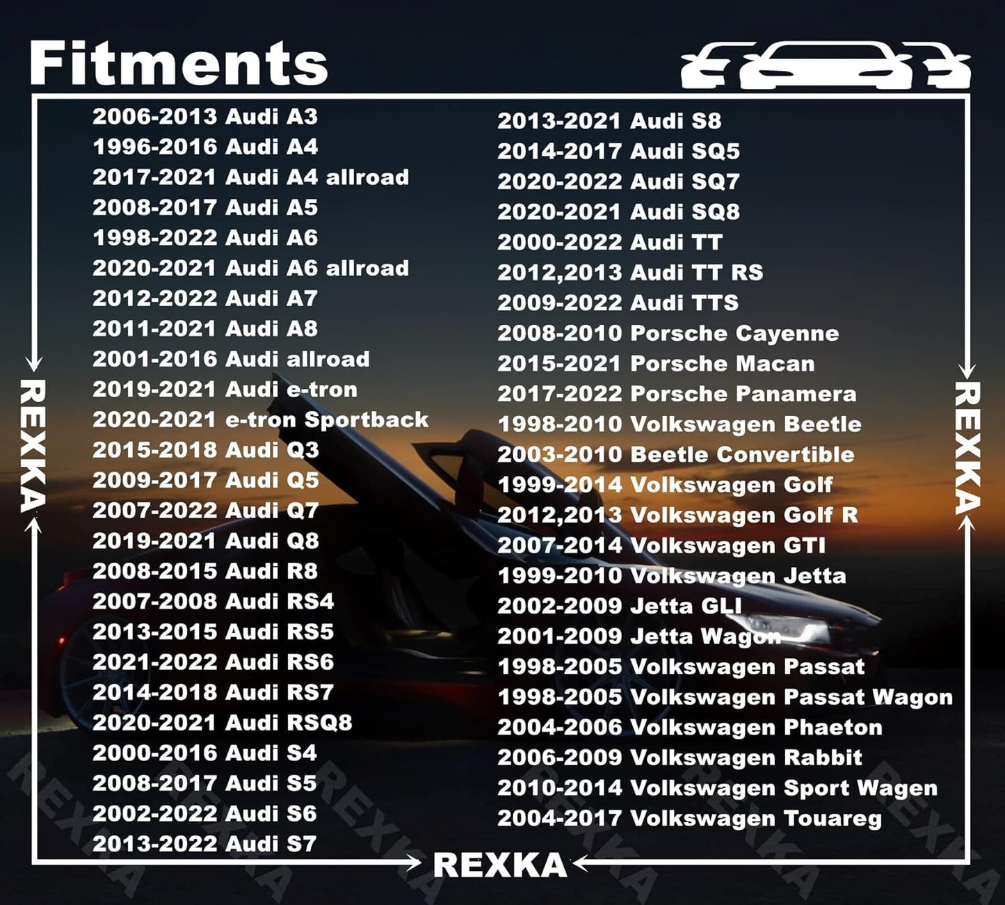 Rexka 20 set VW Audi fender screw kit — view 4