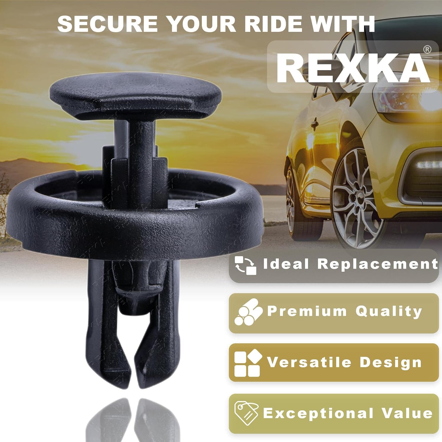 Rexka 30 piece Toyota splash shield clips — view 5