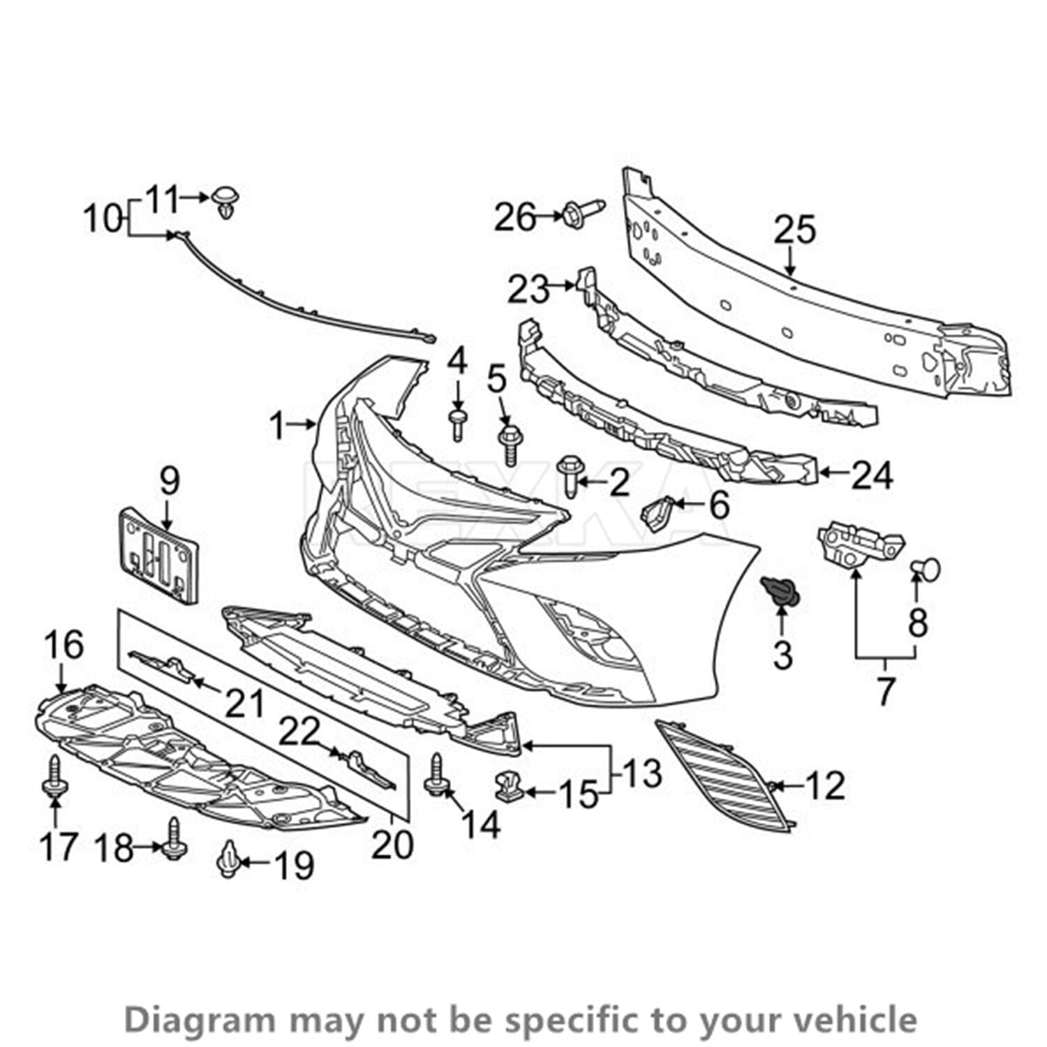 Rexka 30 piece Toyota splash shield clips — view 6