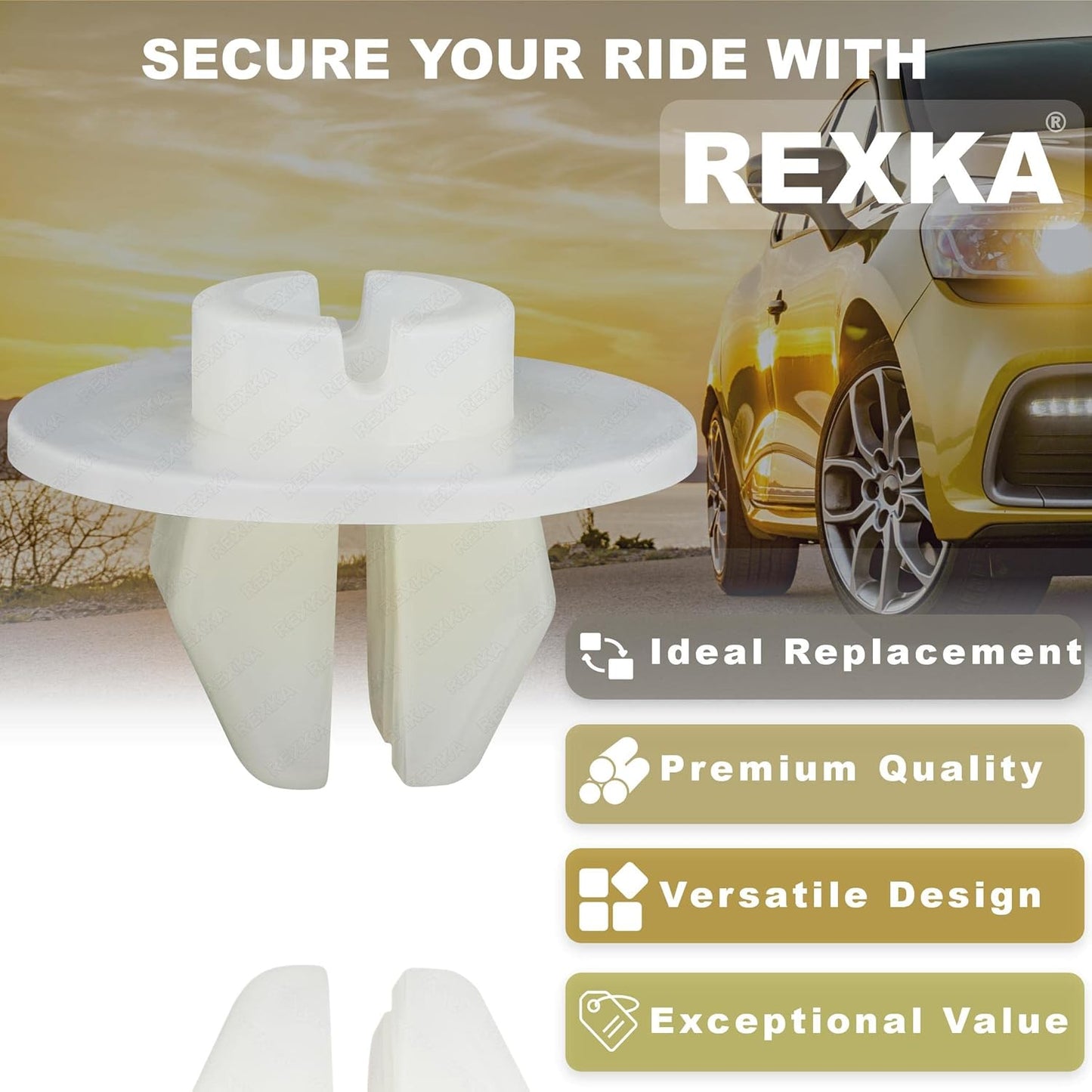 Rexka 10 piece Toyota grille grommet nuts — view 5