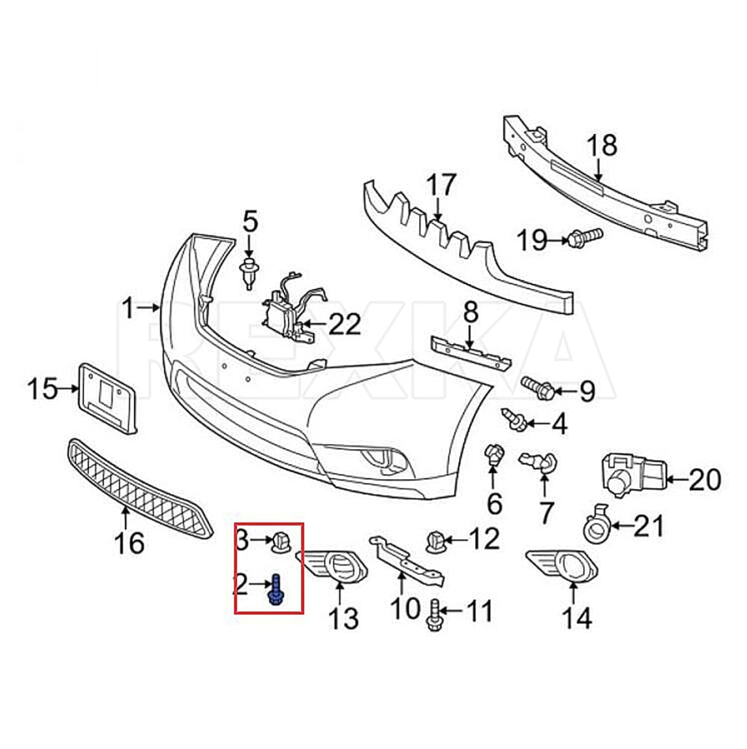 Rexka 10 set Toyota splash shield grommet kit — view 7