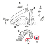 Rexka 15 set Toyota fender liner grommet kit — view 6