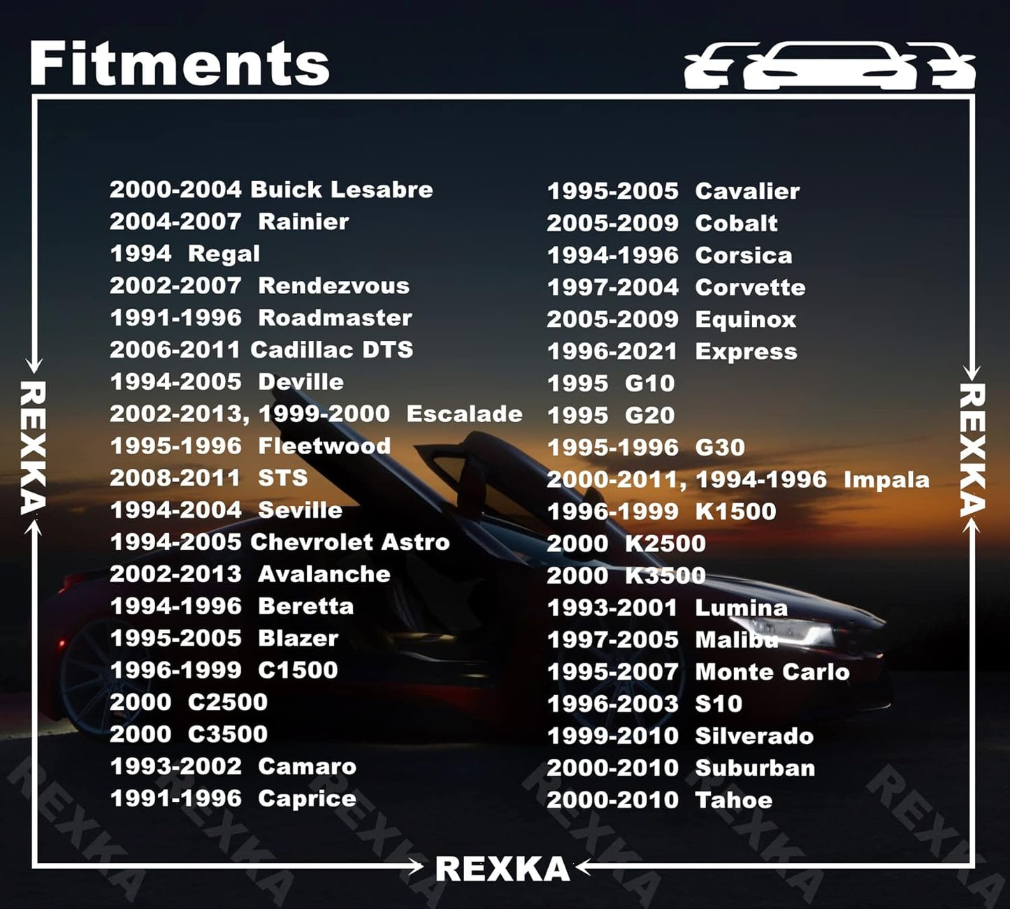 Rexka 20 piece GM Ford door lock rod clips — view 4