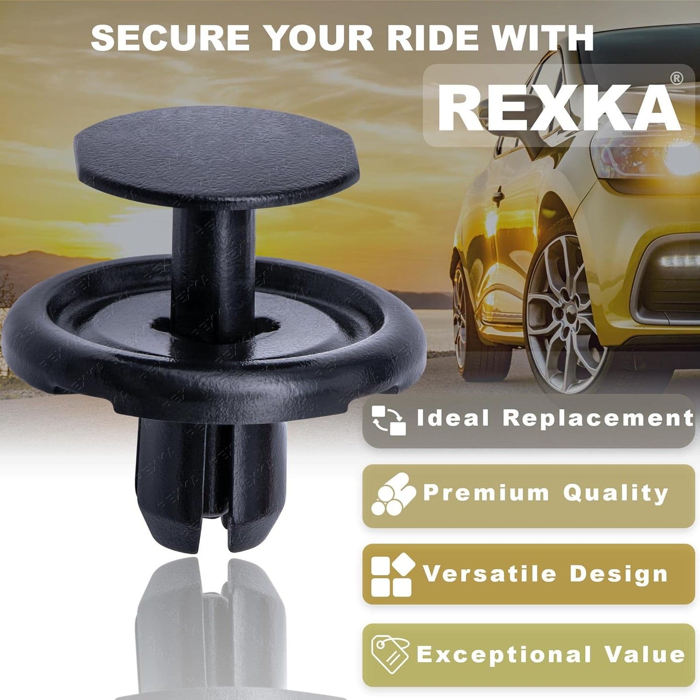 Rexka 30 piece Toyota splash shield clips — view 5