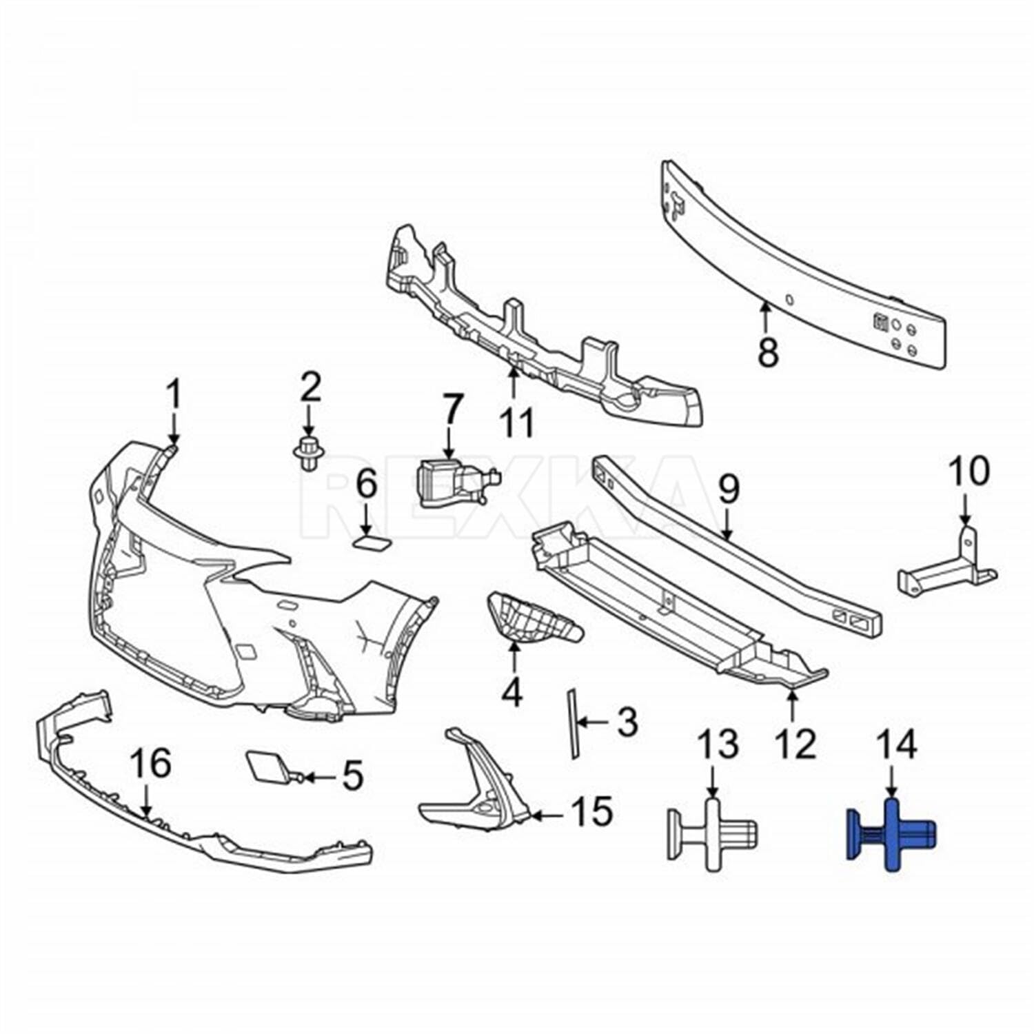 Rexka 30 piece Toyota splash shield clips — view 7