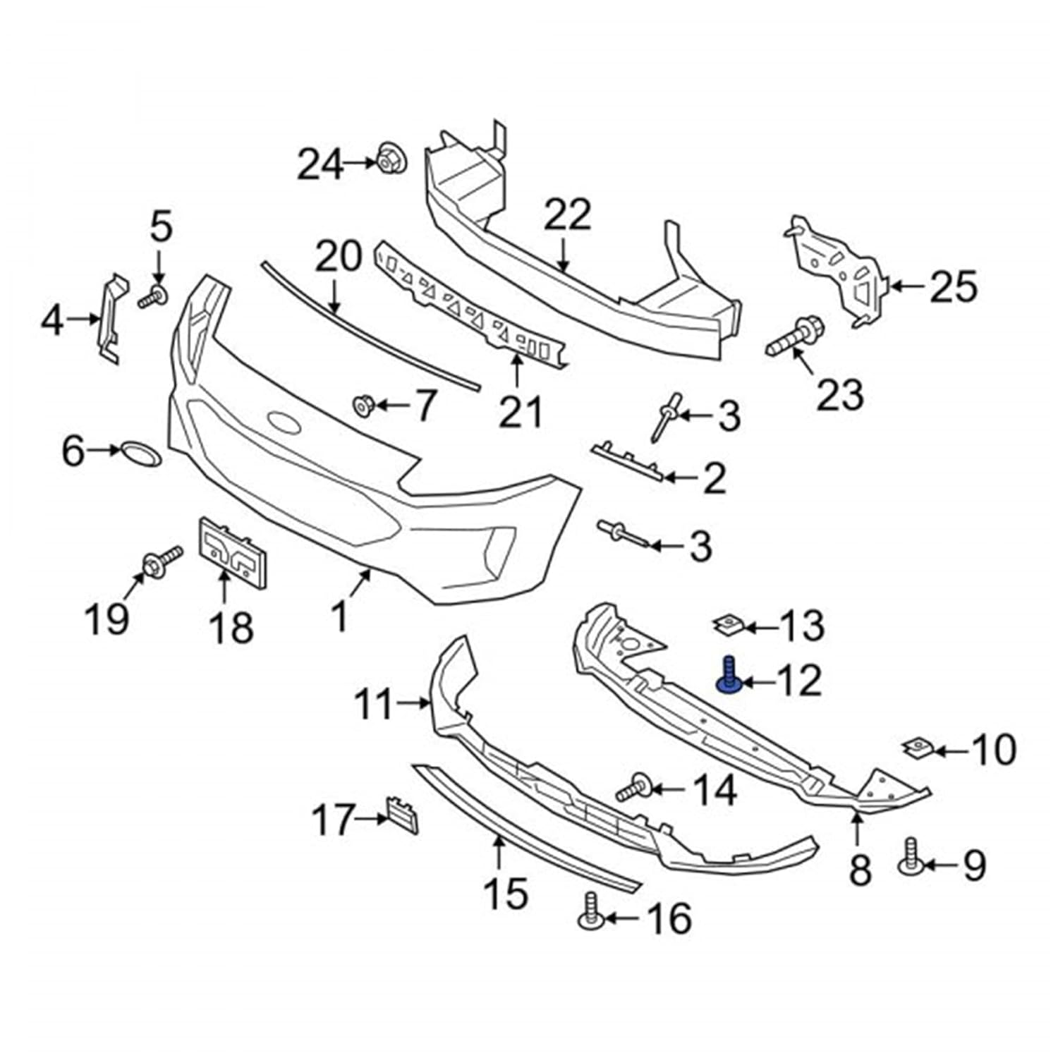 Rexka 25 piece GM fender liner bolts — view 6