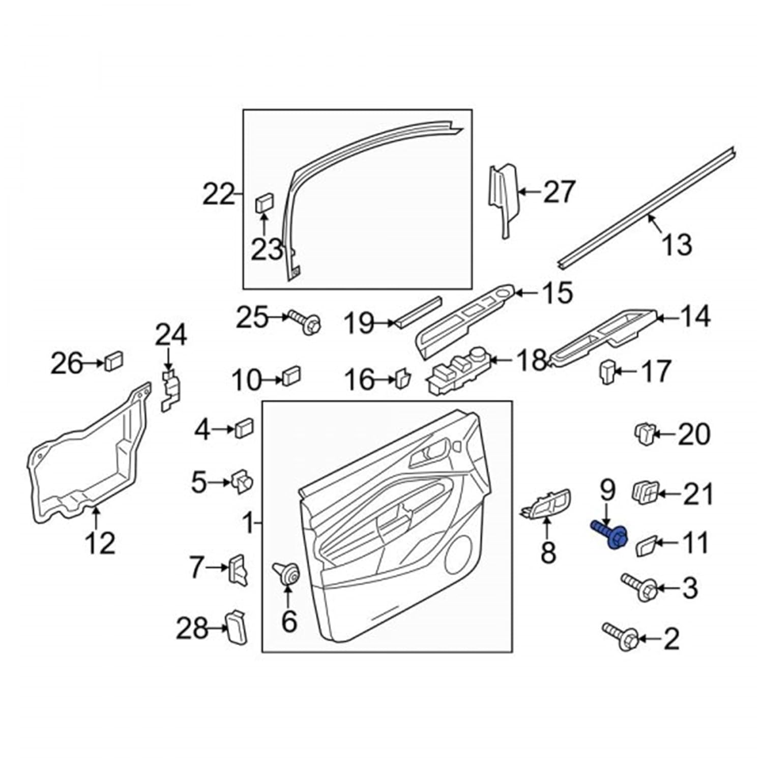 Rexka 25 piece GM fender liner bolts — view 9