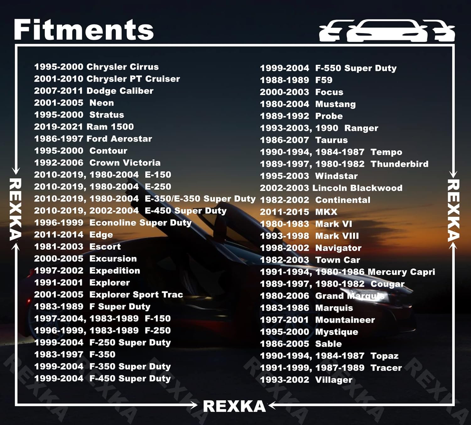 Rexka 50 piece Ford Chrysler trim clips — view 4