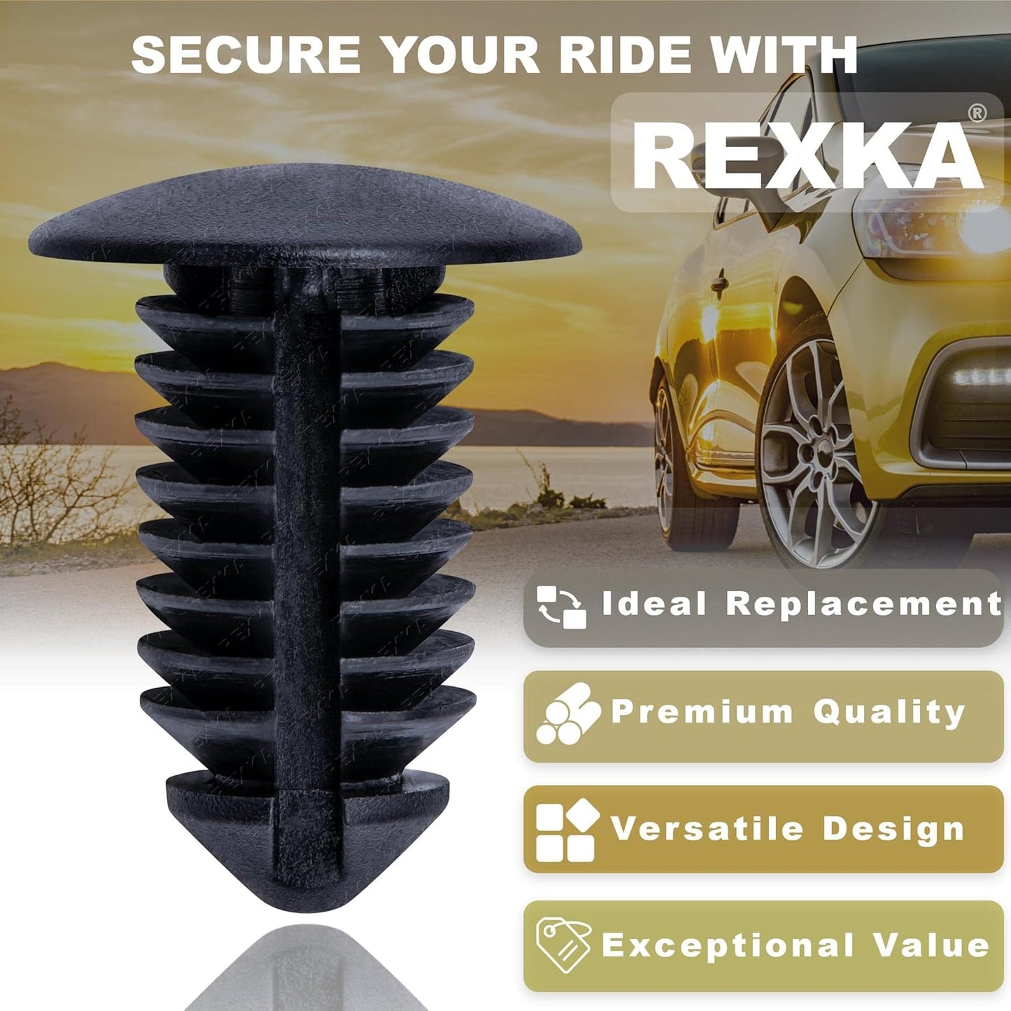 Rexka 50 piece Ford Chrysler trim clips — view 5