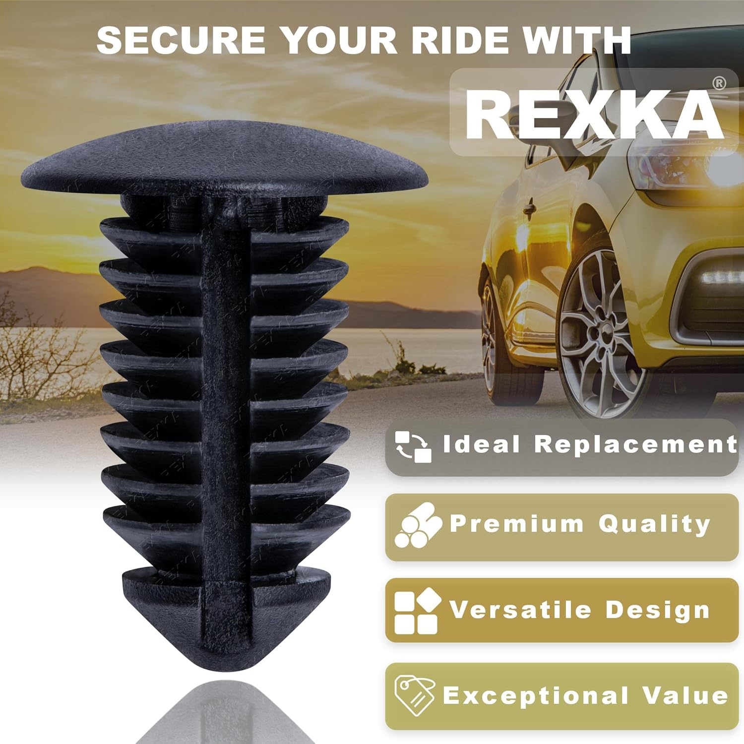 Rexka 50 piece Ford Chrysler trim clips — view 5