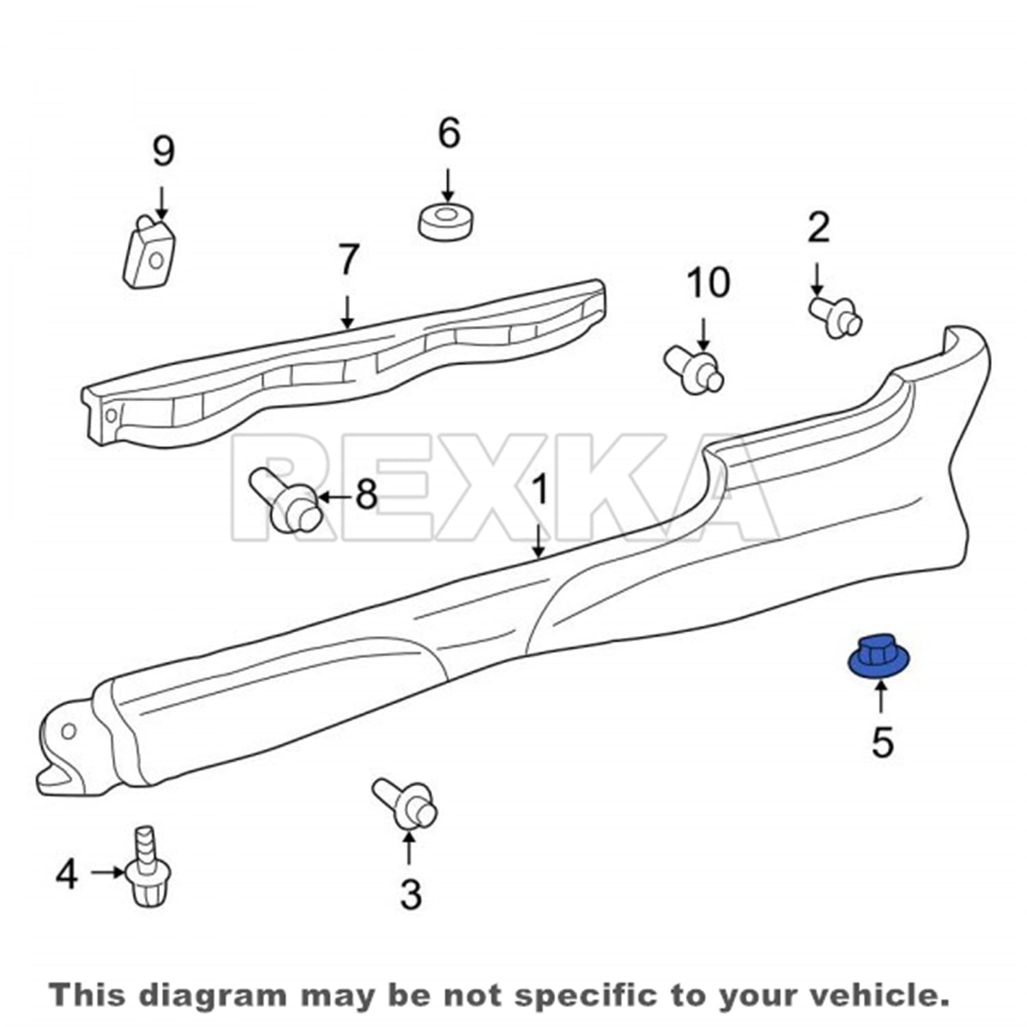 Rexka 30 piece Toyota rocker panel clips — view 6