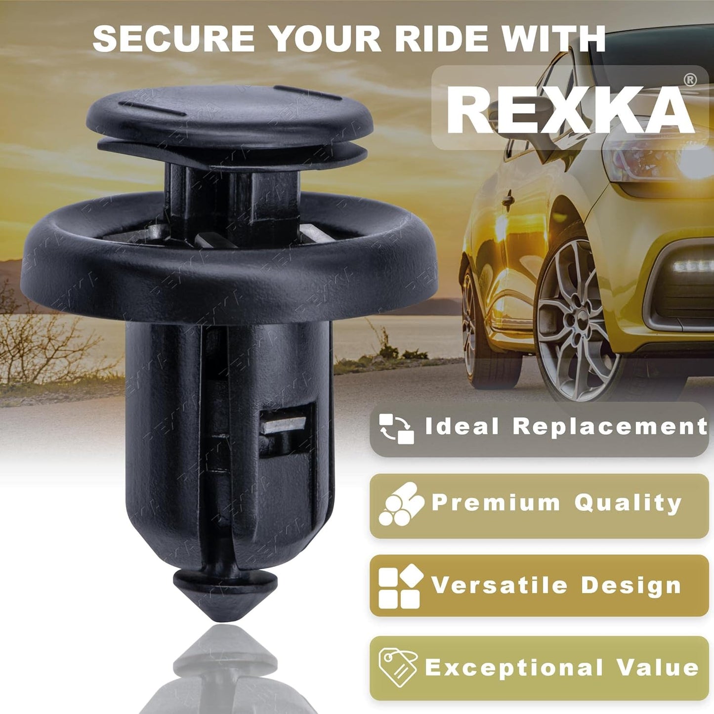 Rexka 40 piece Honda Acura grille clips — view 5