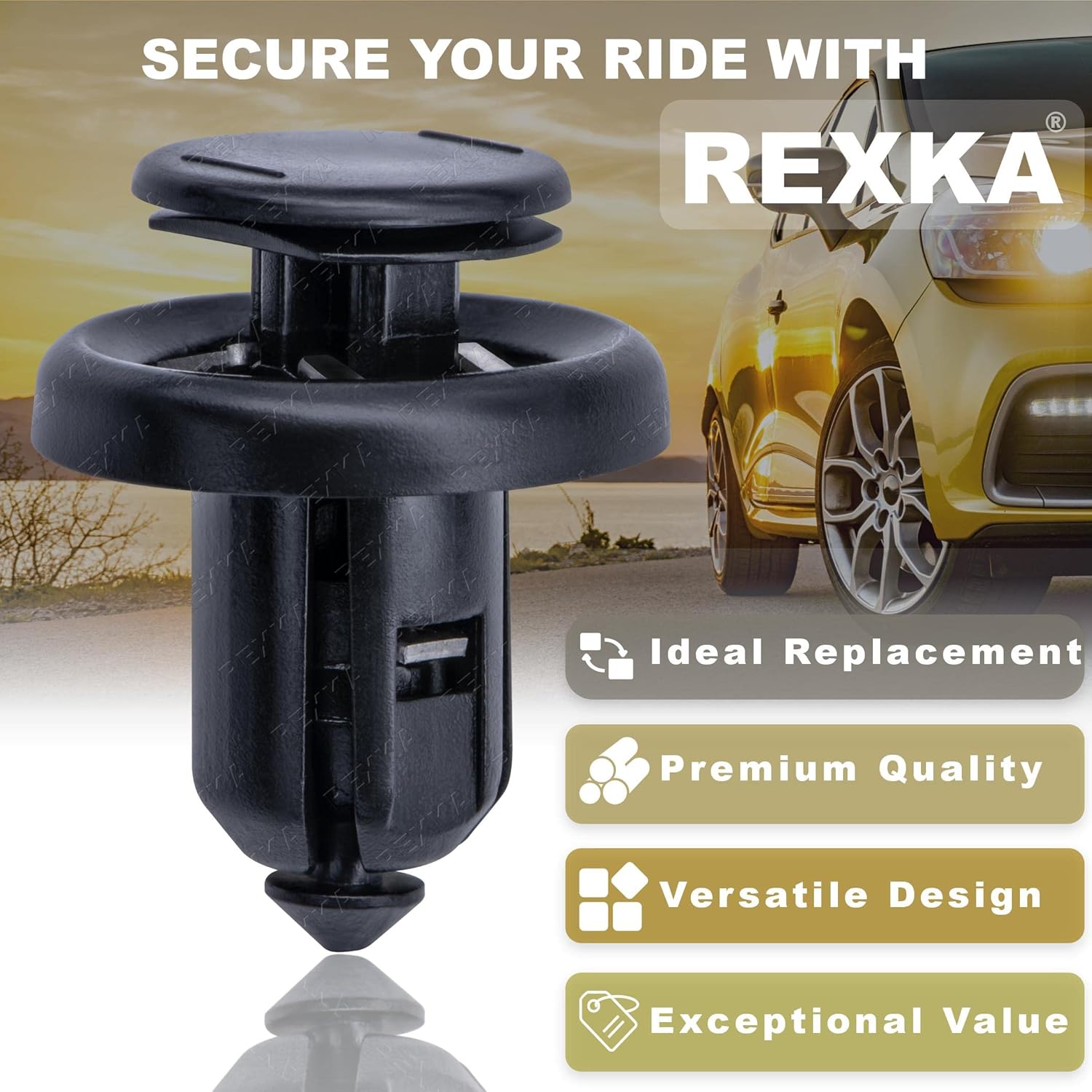 Rexka 40 piece Honda Acura grille clips — view 5