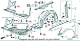 Rexka 40 piece Honda Acura grille clips — view 6