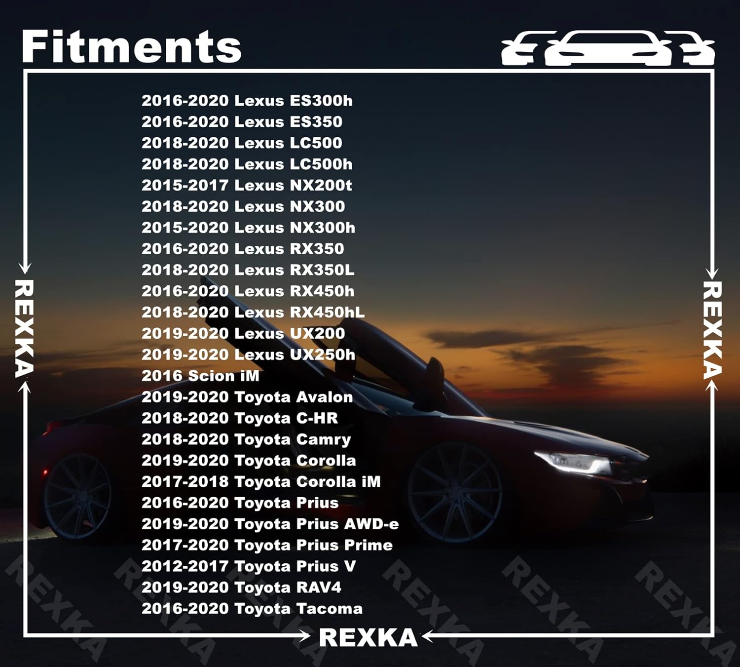 Rexka 20 piece Toyota Lexus trim clips — view 4