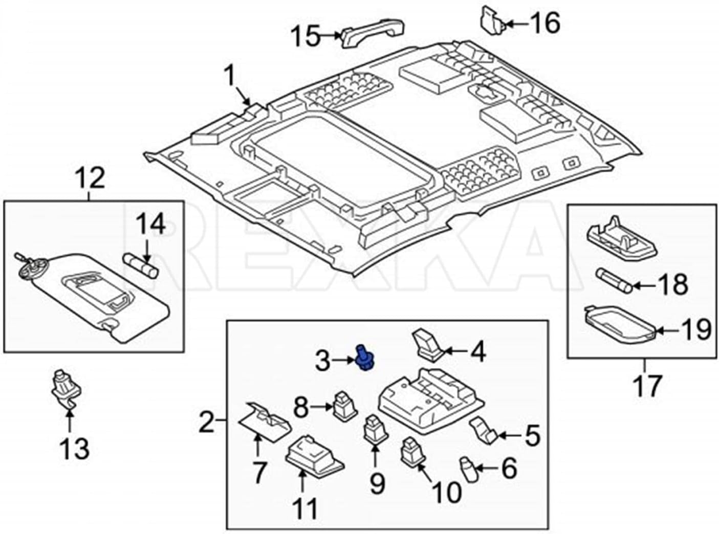 Rexka 20 piece Toyota Lexus trim clips — view 6
