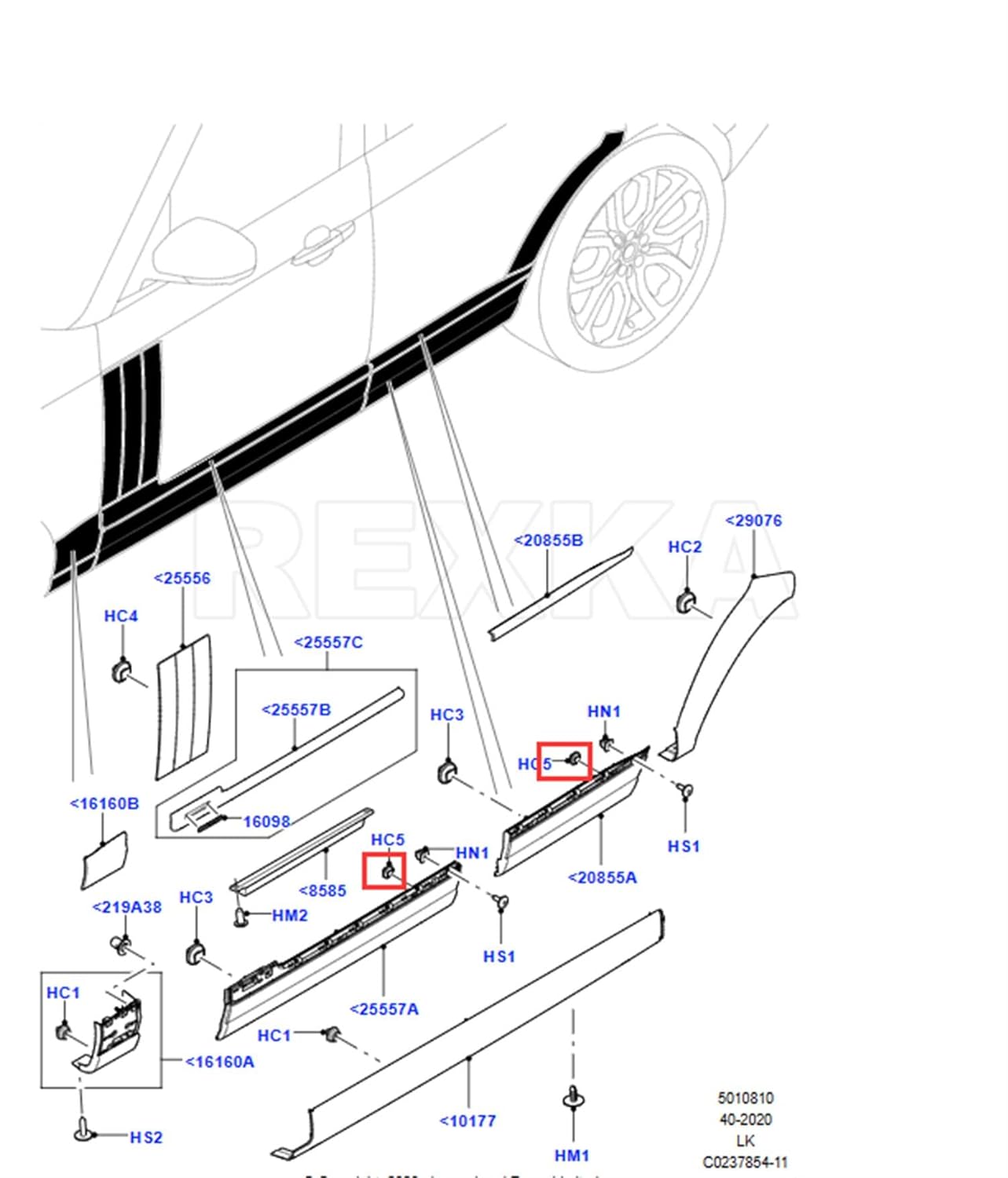 Rexka 20 piece Land Rover trim clips — view 6