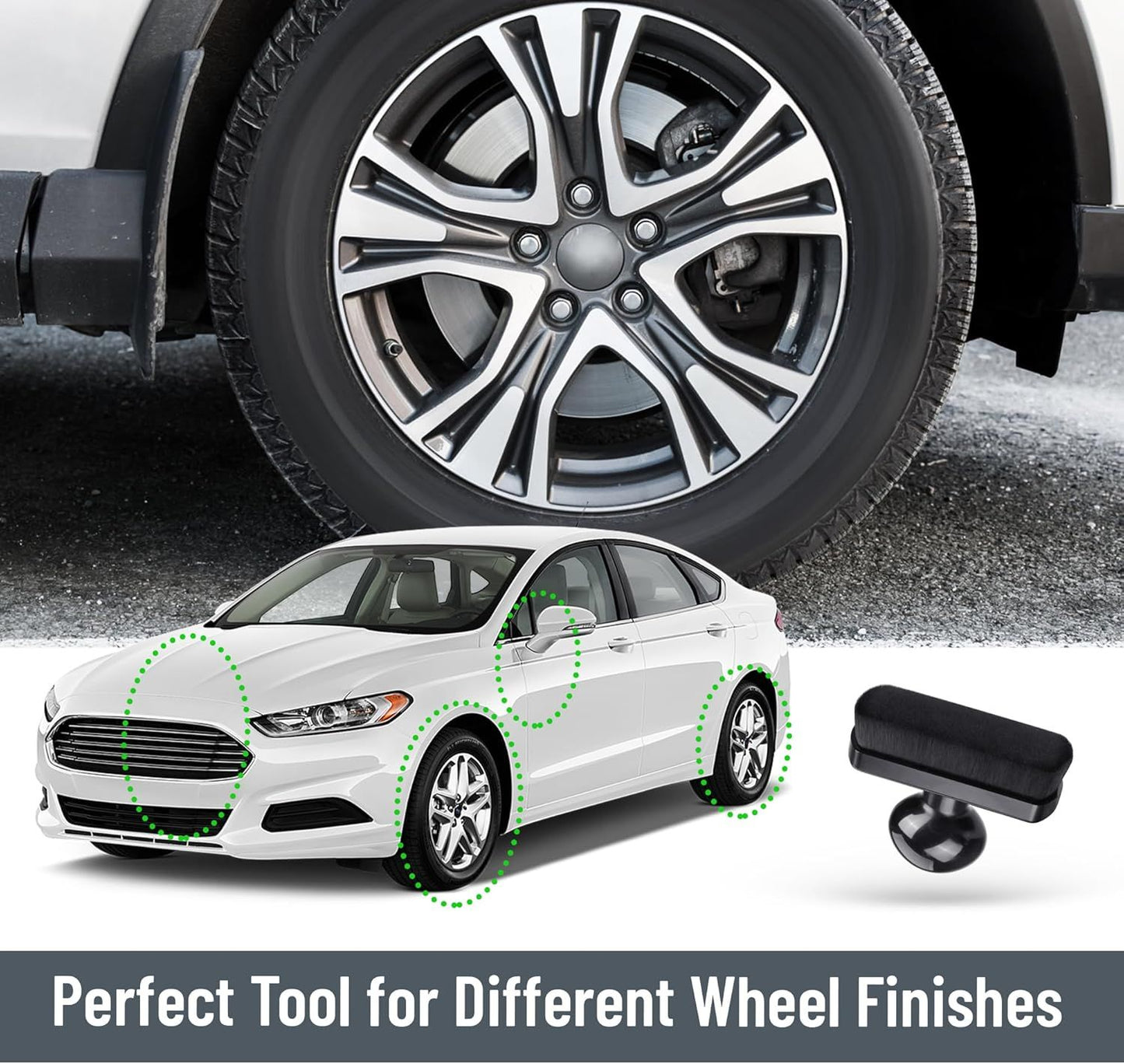 Vegan Tyre Shine Applicator Brush with Stand — view 8