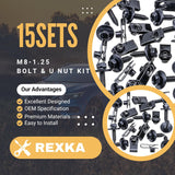 Rexka 15 set GM U nut and body bolt kit — view 3