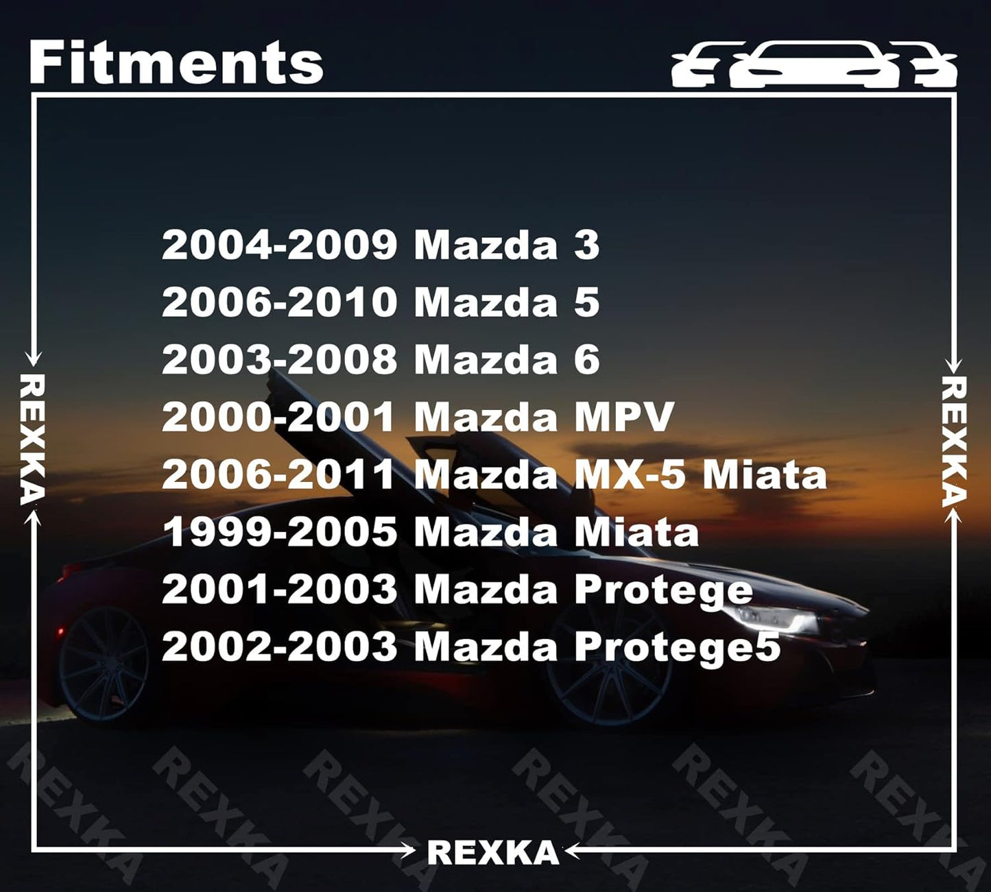 Rexka 30 piece Mazda fender liner screws — view 4