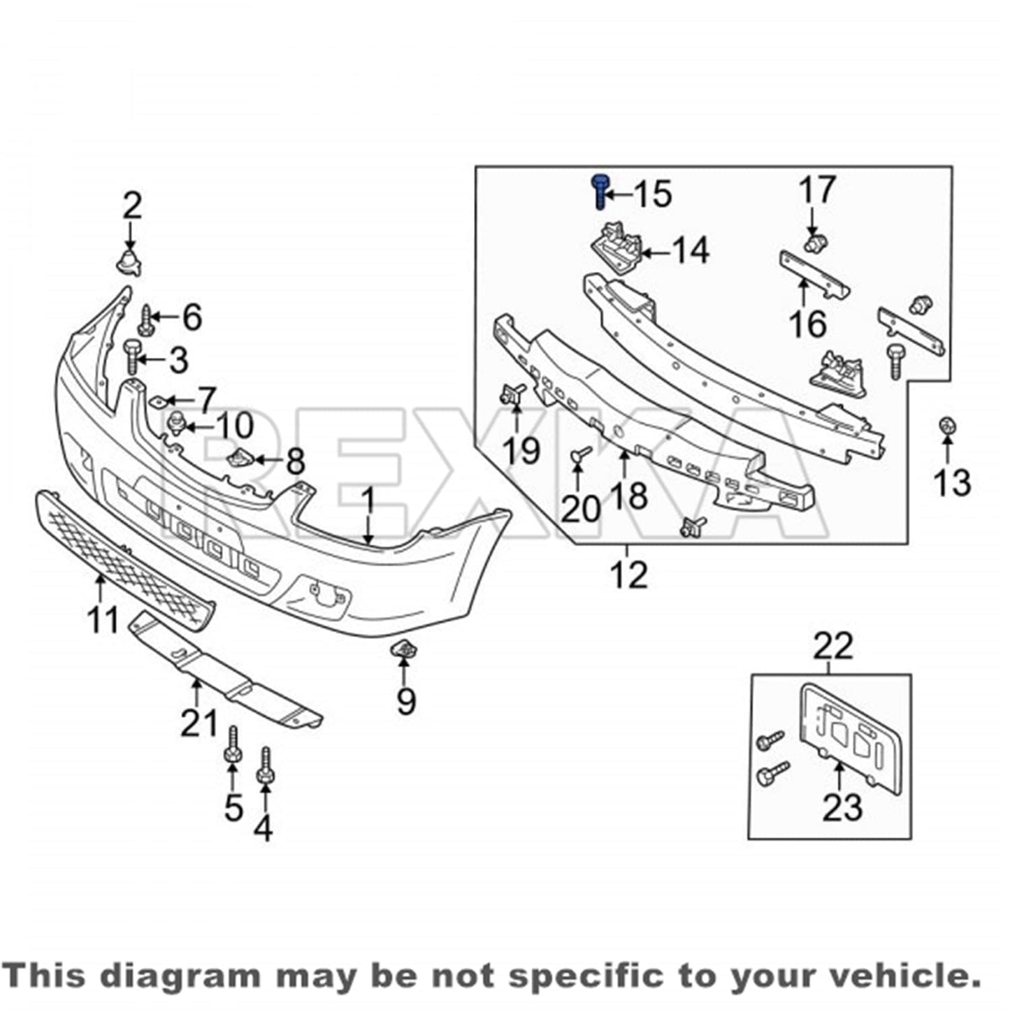 Rexka 30 piece Mazda fender liner screws — view 5