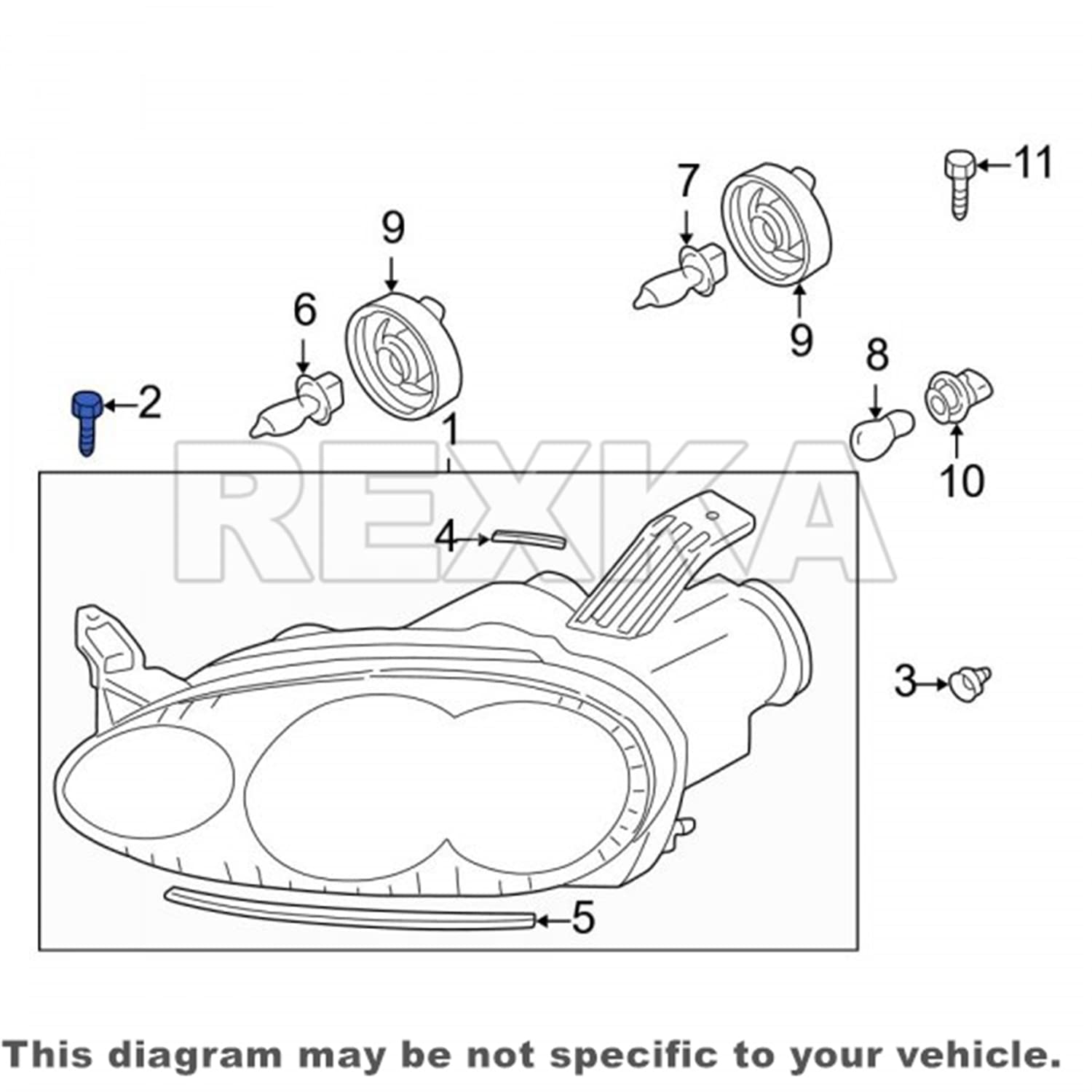 Rexka 30 piece Mazda fender liner screws — view 6