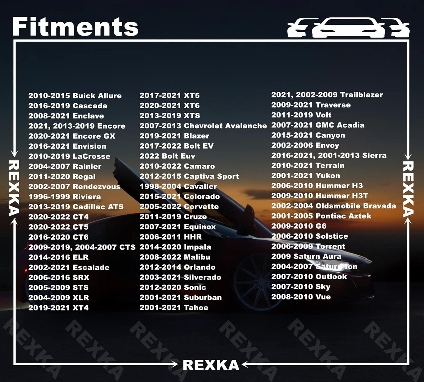Rexka 30 piece GM bumper fender rivets — view 4