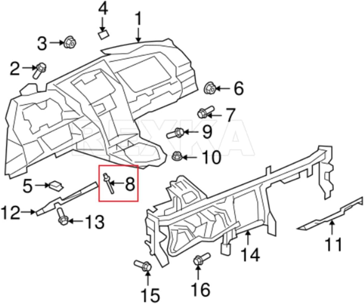 Rexka 30 piece GM bumper fender rivets — view 6