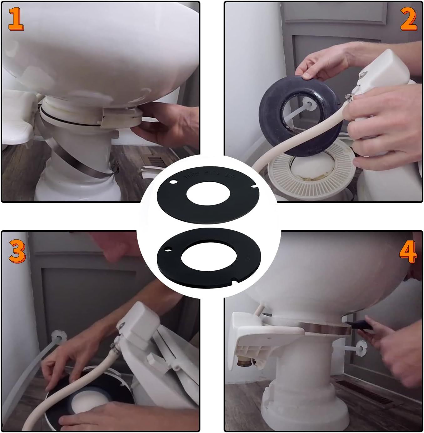 2 Pcs 385311462 & 385316140 RV Toilet — view 6