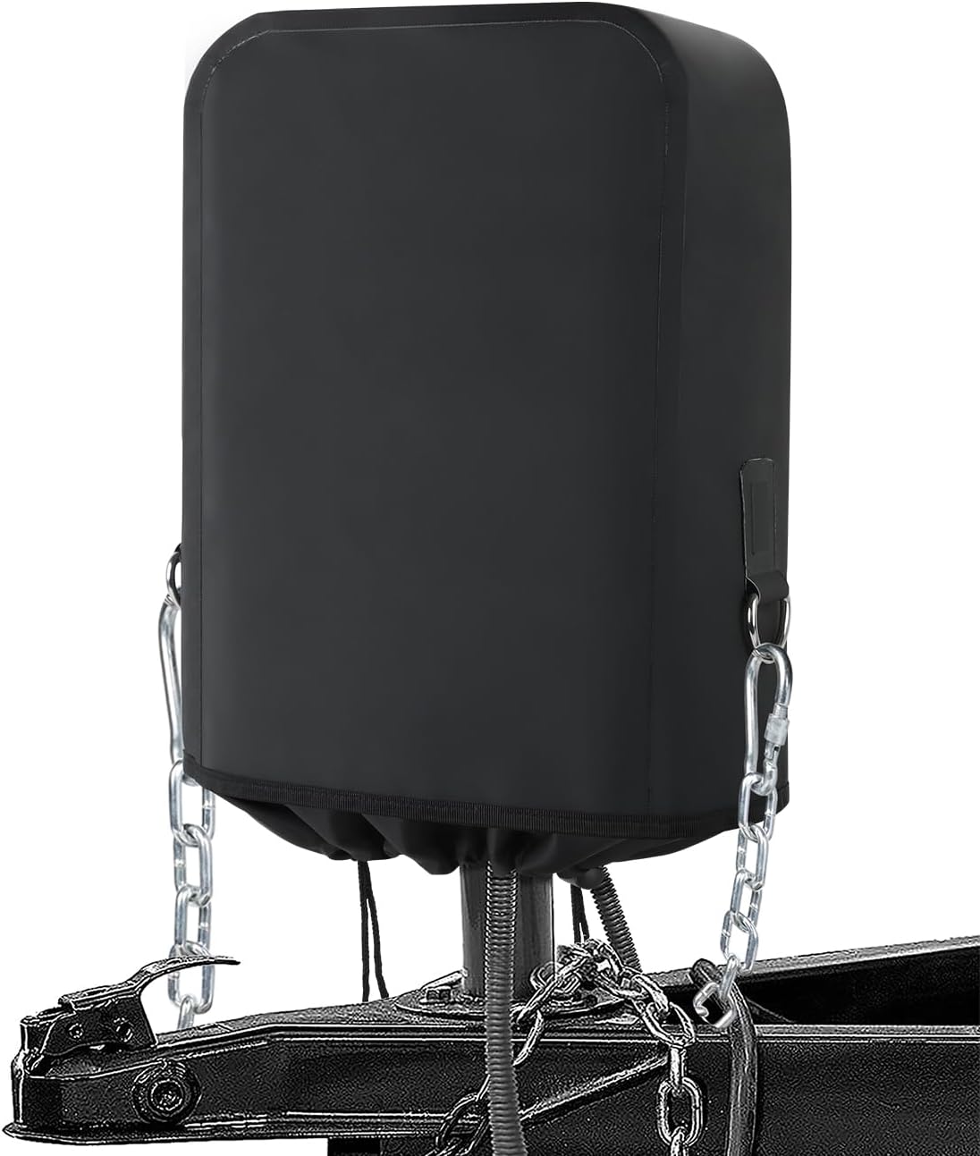 RV electric tongue jack cover, black — view 2