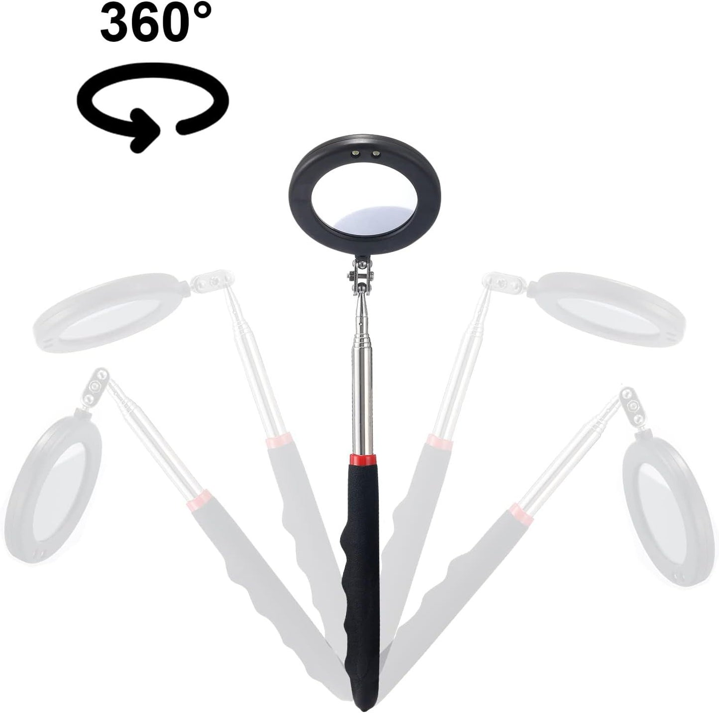 4PCS Telescoping Inspection Mirror LED Lighted Inspection — view 6