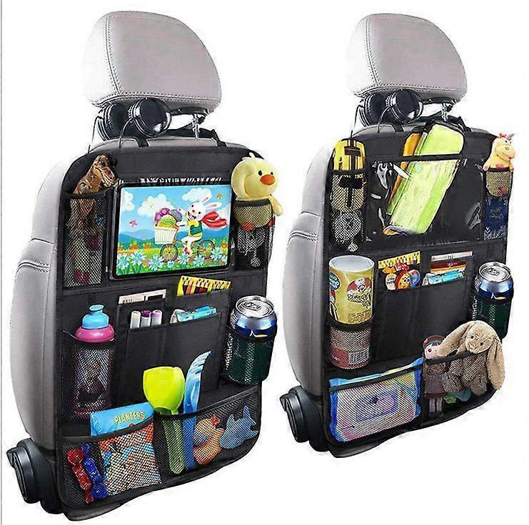 Car back seat organiser with tablet holder — view 2