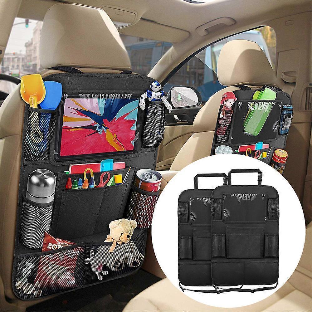 Car back seat organiser with tablet holder — view 3