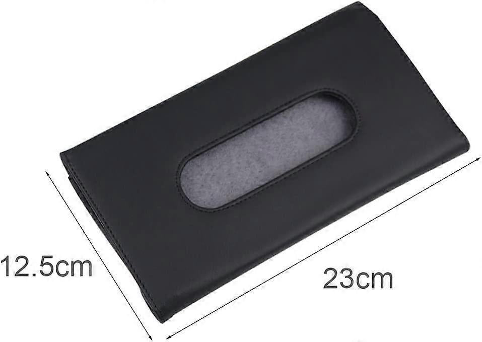 Car visor tissue box, black — view 3