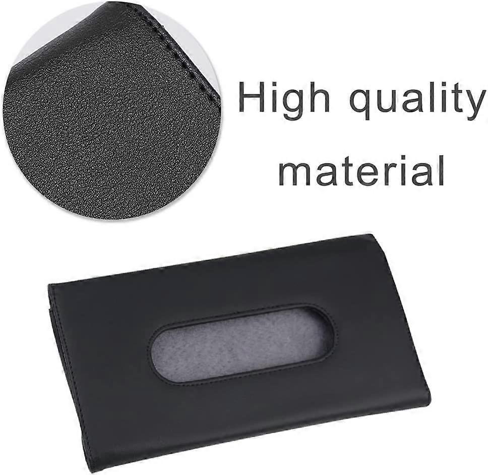 Car visor tissue box, black — view 4