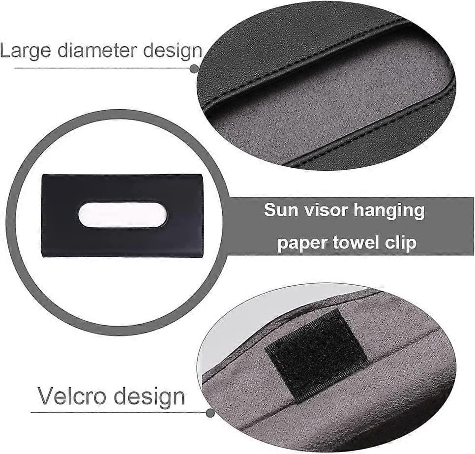 Car visor tissue box, black — view 5