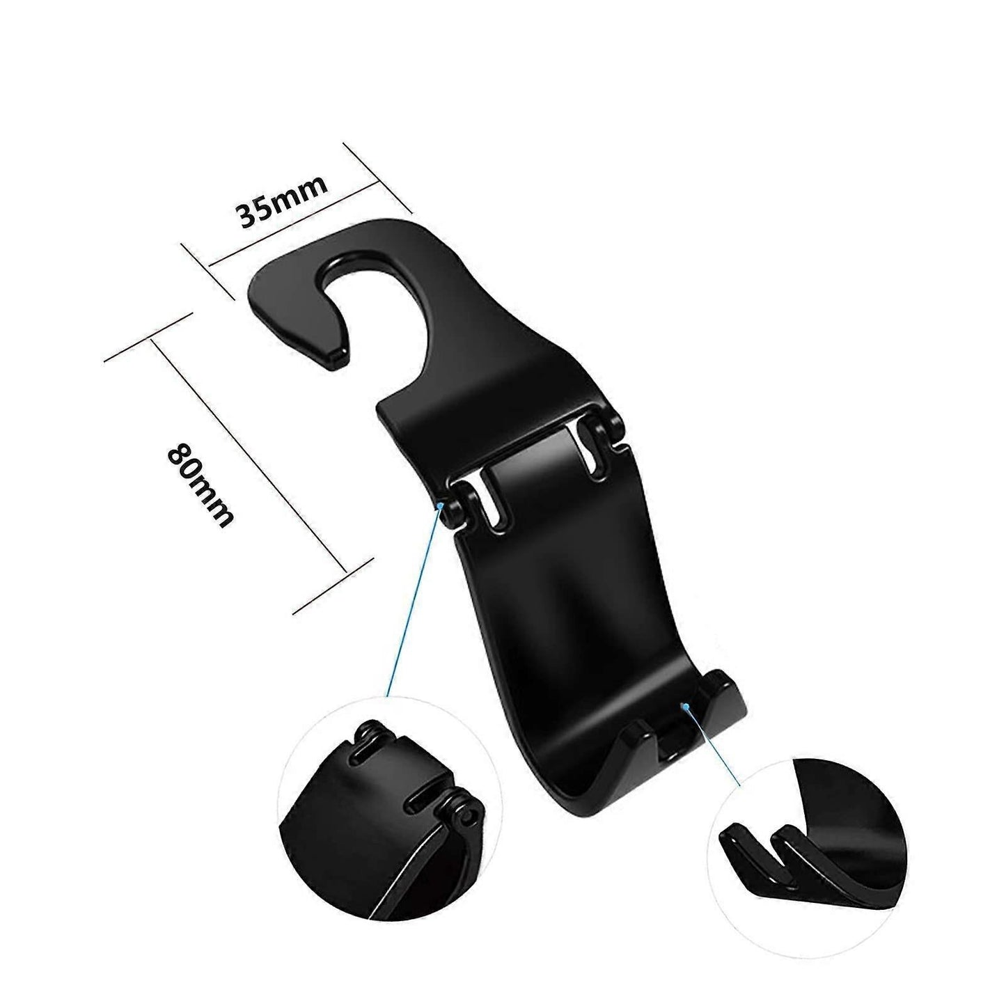 Car back seat headrest storage hooks — view 3