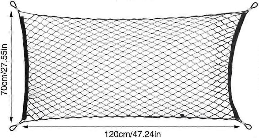 Universal car trunk storage net, black — view 3