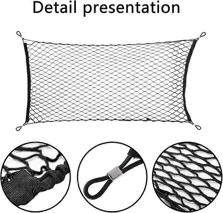 Universal car trunk storage net, black — view 4