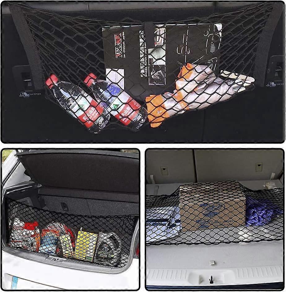Universal car trunk storage net, black — view 6