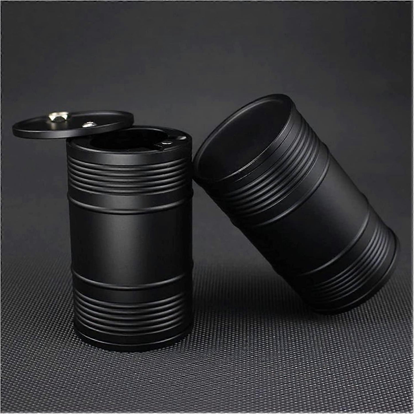 Metal oil barrel car ashtray — view 3