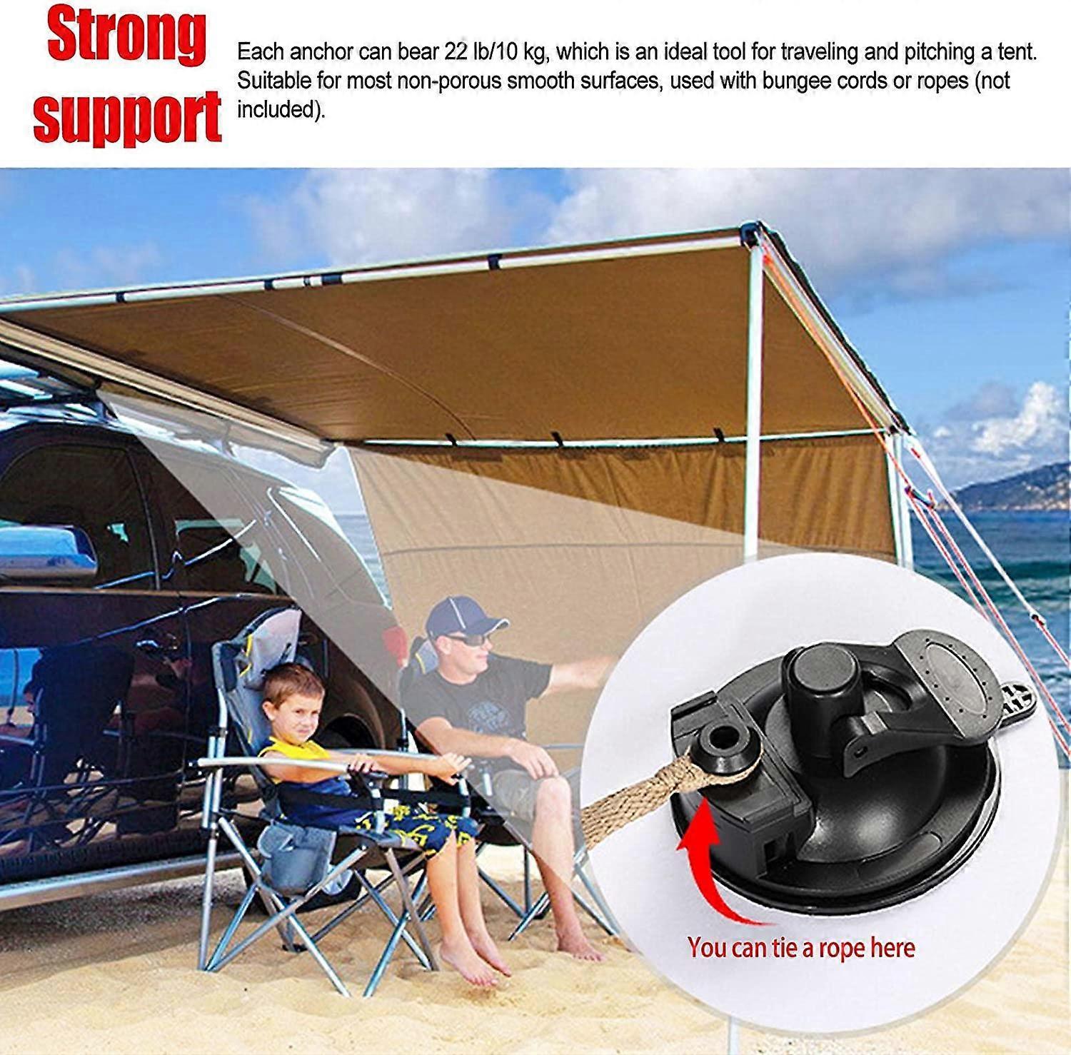 3 piece heavy duty suction cup tie down hooks — view 5