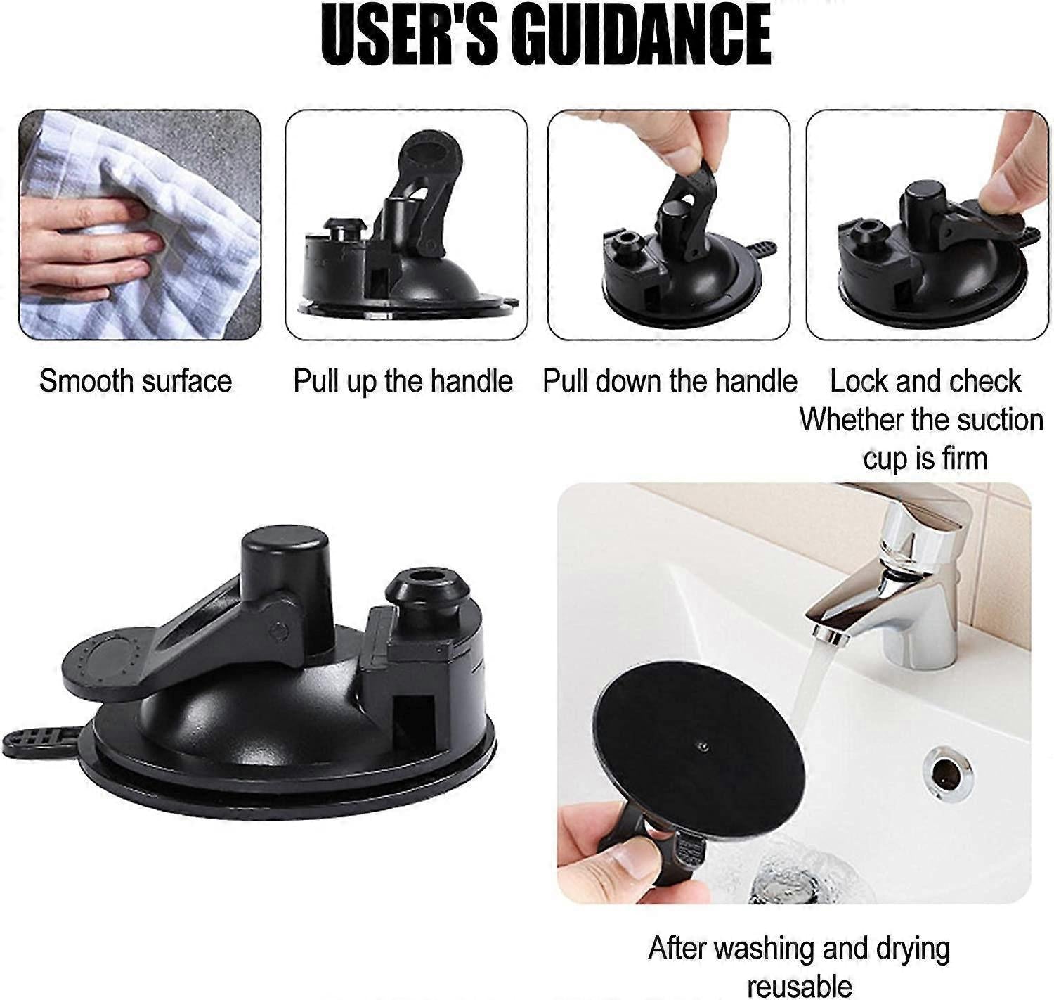 3 piece heavy duty suction cup tie down hooks — view 6